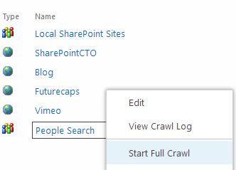crawl for the content source